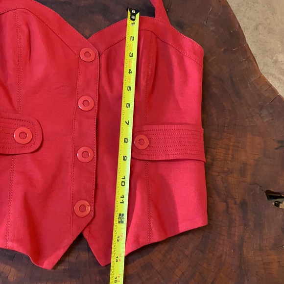 Red Corset Halter Top - Picture 13 of 16